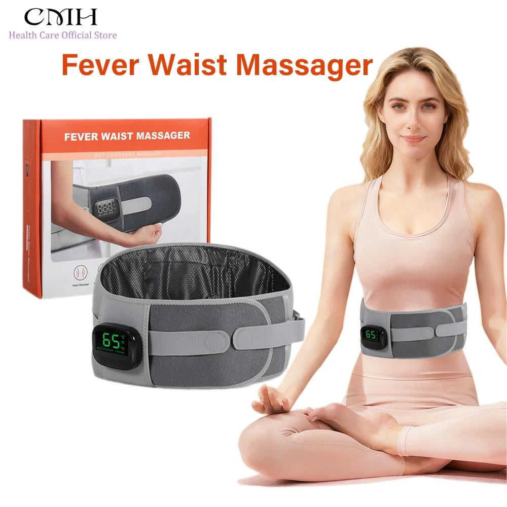 Heating Vibration Massager Belt, Red Light Hot Compress Waist Support Brace Waist Back Massage Lumbar Support Belt Health Care