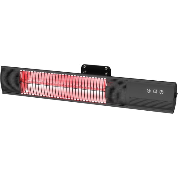 Heating Wall-Mounted Outdoor Heaters for Patio, Indoor/Outdoor Hanging Electric Patio Heater 1500W 3 Heat Modes with Remote, Infrared Outdoor Heater IP55 Resistant, 24H Timer, Black
