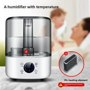 Heating Warm Mist Humidifier, 4L Large Capacity Air Humidifier with 360 °       Nozzle, Auto Humidity Control, Night Light, Quiet for Bedroom, Office, Home, Baby Room (White, BPA-Free)