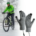 thumbnail image 1 of USB Powered Winter Heating Knitted Gloves for Cycling Typing and Outdoor Cold Weather Activities with Rechargeable Battery Operation, 1 of 4
