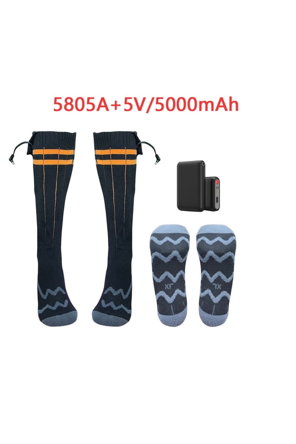 Heating& warming Winter Heating Socks for Men and Women Long Thermal Socks for Cycling Skiing Rechargeable Heating Foot Warmers