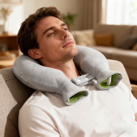 Heating&warming U-Shaped Hot Water Bottle for Neck and Shoulders with Cover Leakproof 1800ml Bottle for Winter Comfort and Portable Heat