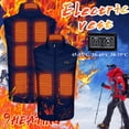 thumbnail image 1 of Heating&warming Unisex Double-Control Heated Vest for Outdoor Activities with USB Plug-In Power and 9 Area Heating, 1 of 7