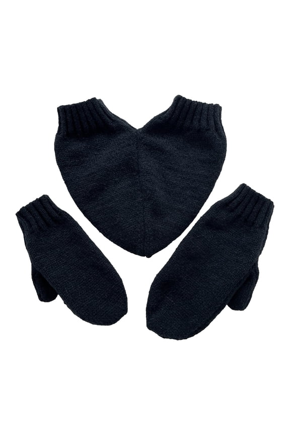 Winter Gloves for Couples Hand-in-Hand Warm Accessory for Autumn and Winter Solid Color Wool-Fiber Gloves for Travel Everyday Use