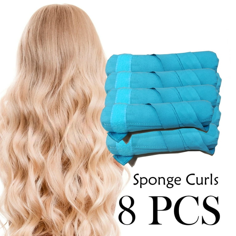 Heatless Curling Rod Headband 8 Piece Large Soft Foam Hair Curlers to Sleep Hair Roller Roller Sponge Overnight Heatless Curls Hair Rollers