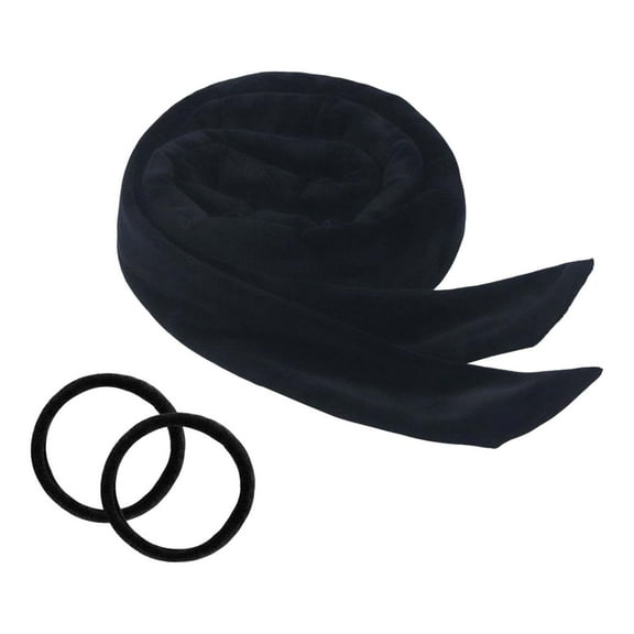 Heatless Curling Rod Headband, No Heat Hair Curler for Long Hair, Sleeping Curls Black