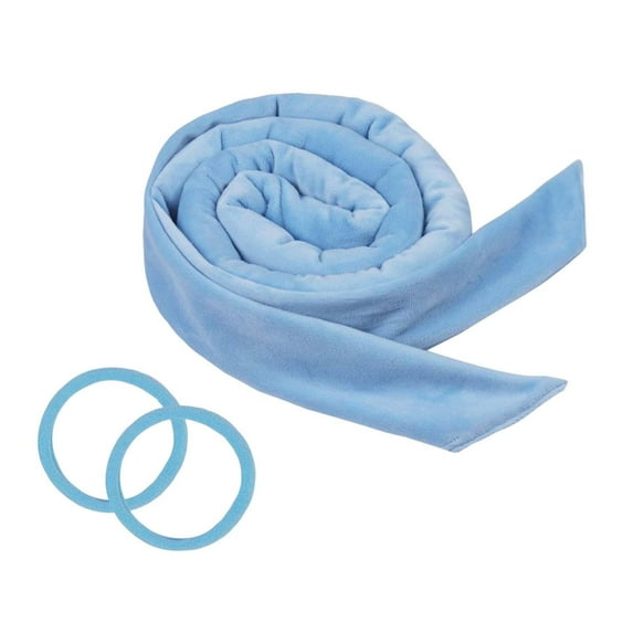 Heatless Curling Rod Headband, No Heat Hair Curler for Long Hair, Sleeping Curls Blue
