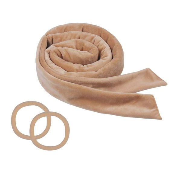 Heatless Curling Rod Headband, No Heat Hair Curler for Long Hair, Sleeping Curls Coffee