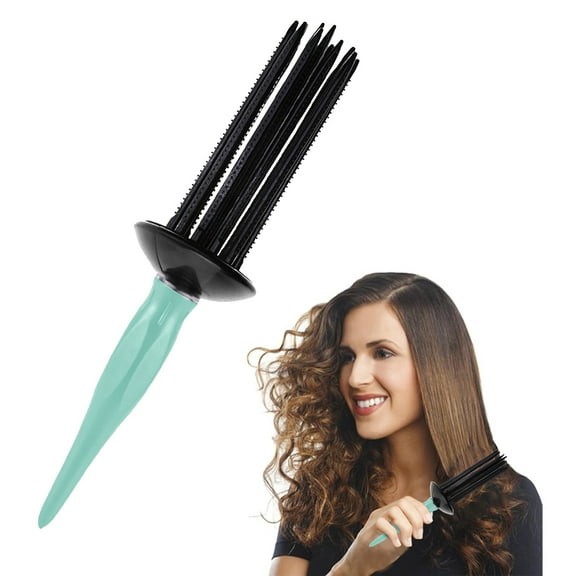Heatless Curling Roll Comb Wand Hairstyling Tool for Natural and Curls Without Damage