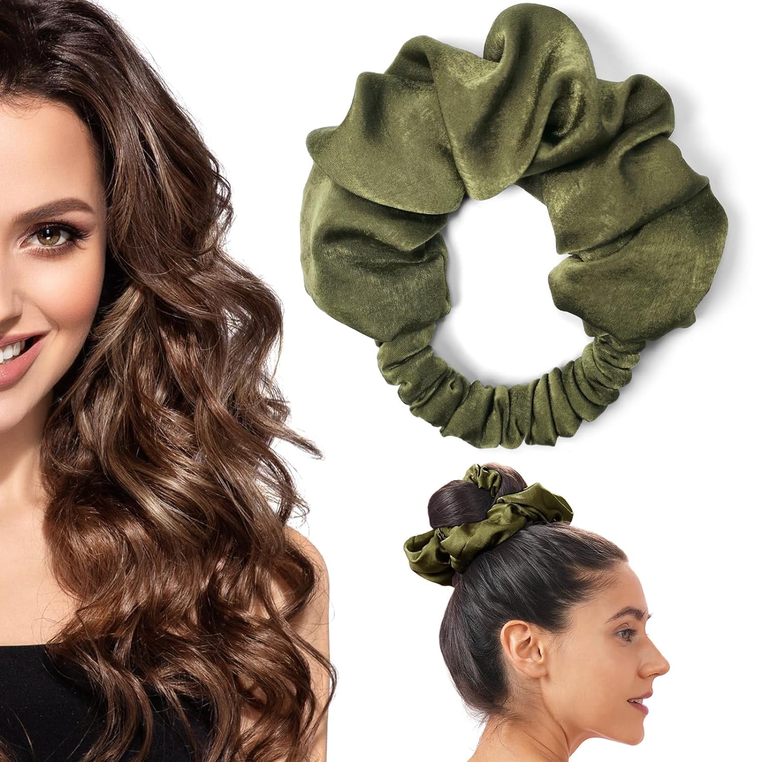 Heatless Curling Scrunchie, Heatless Hair Curler to Sleep In, No Heat