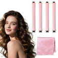 thumbnail image 1 of Heatless Curls Overnight, Heatless Hair Curler, Women No Heat Flexi Overnight Blowout Rods Long Short Hair Styling Tools for Long Short, Velvet Hair Rollers With Satin Scarf - 5 Pcs, 1 of 7