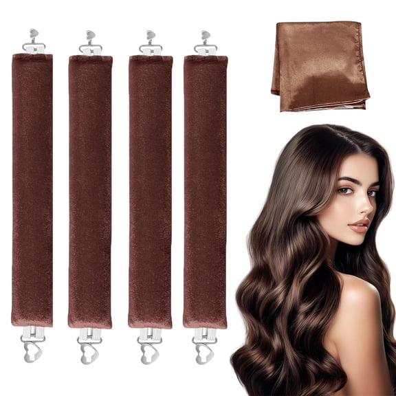 Heatless Curls Overnight Set Jumbo Velvet Hair Curlers to Sleep In, Soft Heatless Curling Rods for Long & Short Hair, Satin Flexi Rods for Salon-Quality Blowout Look