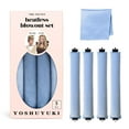 thumbnail image 1 of Heatless Hair Curler Overnight Curls Blowout Rods Headband No Heat Curlers to Sleep in Large Rods Hair Rollers Blowout Look for Short Hair Styling Tools Silk Hair Wrap Curling Set Khaki, 1 of 6