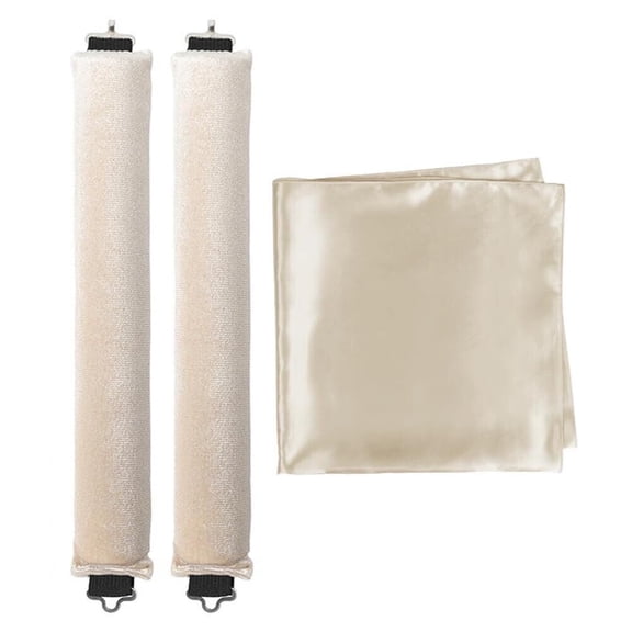 Heatless Hair Curler Rods Set 2Pcs Velvet Foam Hair Rollers and Satin Hair Scarf