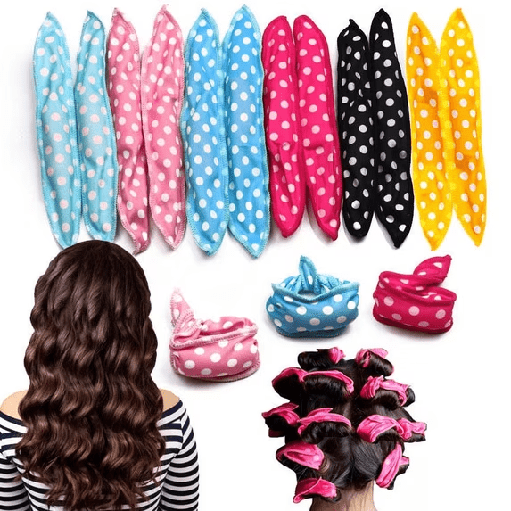 Heatless Overnight Hair Rollers Soft Sponge Foam Curlers for Long & Thick Hair, No Heat Sleep-in Curling Set with Memory Foam Core(12 pcs, 6 Colors)