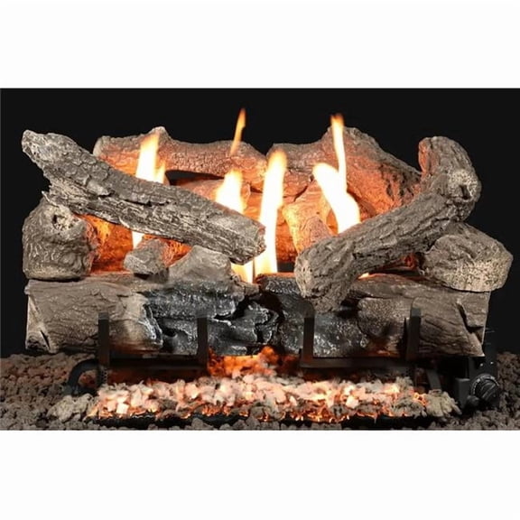 Heatmaster OO-30 30 in. Brown Ocoee Oak Vent Free Logs Set