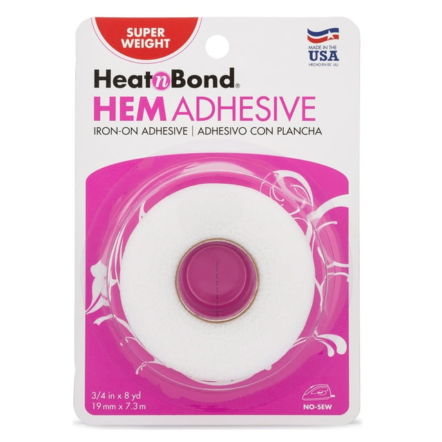HeatnBond 0.75" White Super Weight Hem Tape, 8 Yards (1 pack)