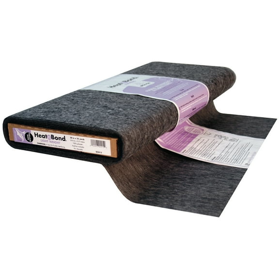HeatnBond Fusible Light Weight Non-Woven 20" Fabric Interfacing, Charcoal, By the Bolt