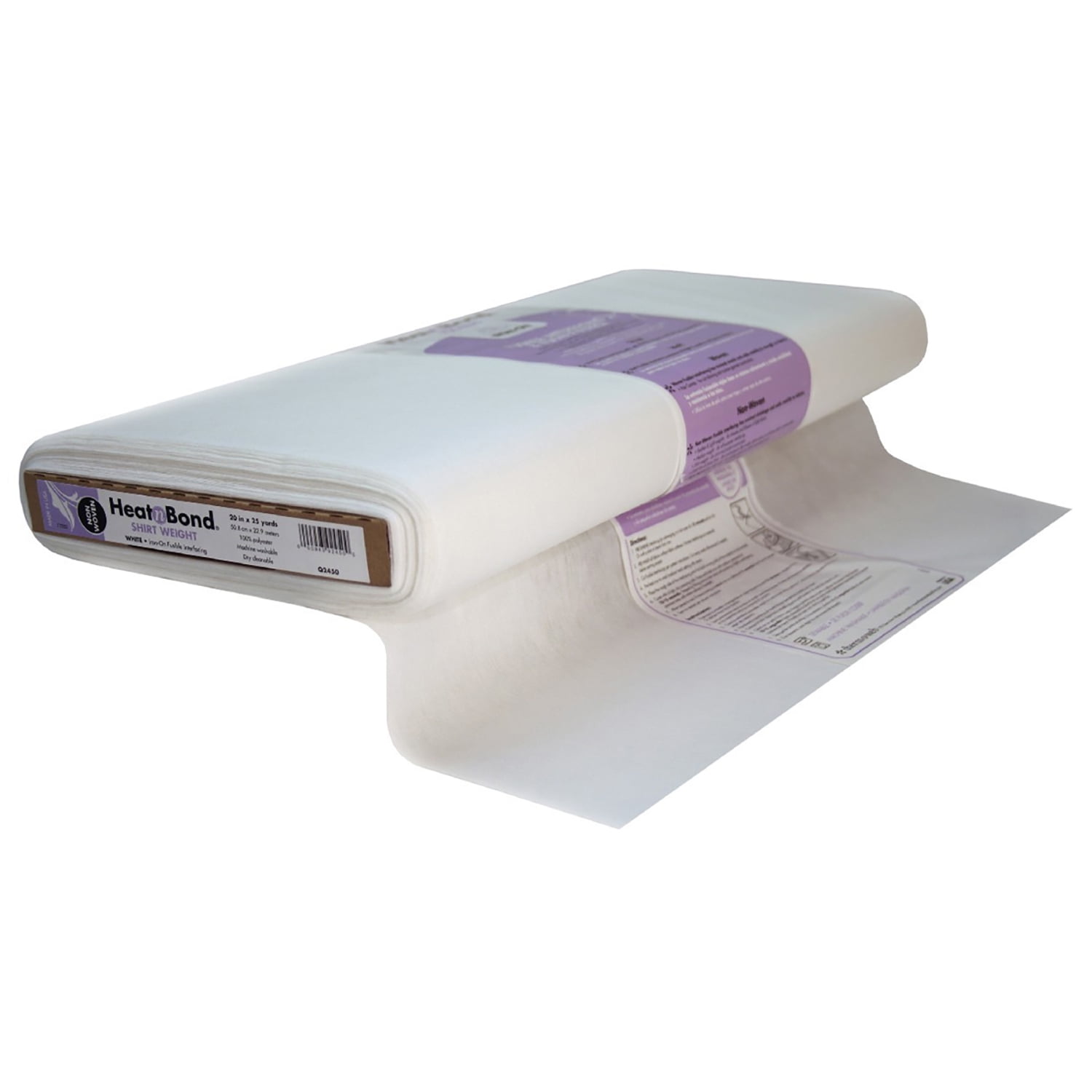 HeatnBond Fusible Shirt Weight Non-Woven Interfacing 20 inch x  25 yard, White