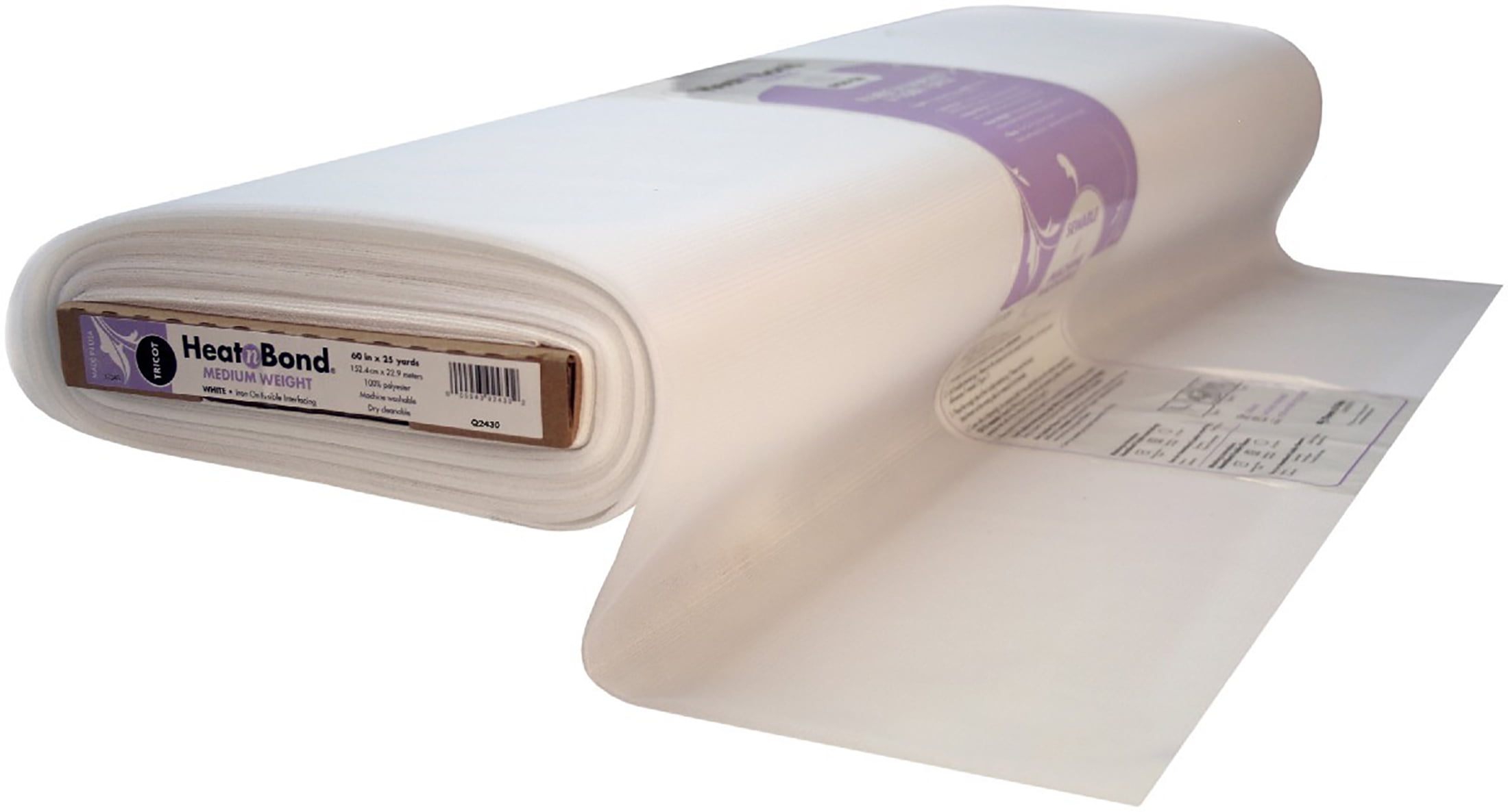 HeatnBond Fusible Tricot Medium Weight 60" Fabric Interfacing, White