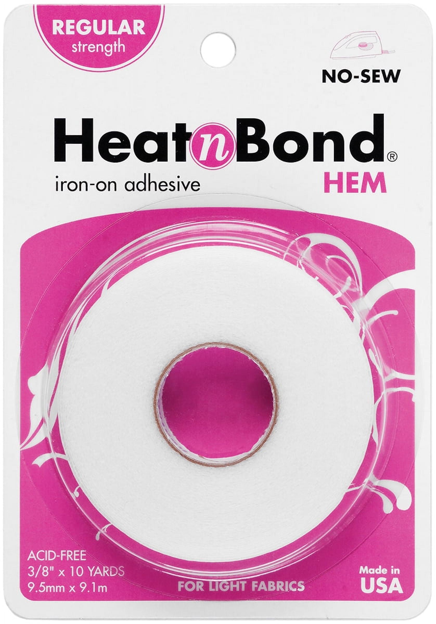 HeatnBond Hem Iron on Adhesive Tape 3 8 in x 10 Yds White