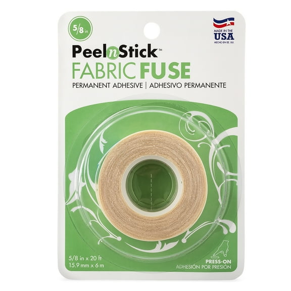 HeatnBond PeelnStick Fabric Fuse Hem Tape 5/8-inch x 20 Foot Roll, Clear (1 pack)