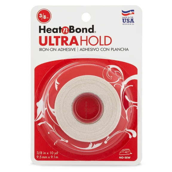 HeatnBond UltraHold Iron-On Clear Adhesive for Fabrics 3/8 inch x 10 yard Roll