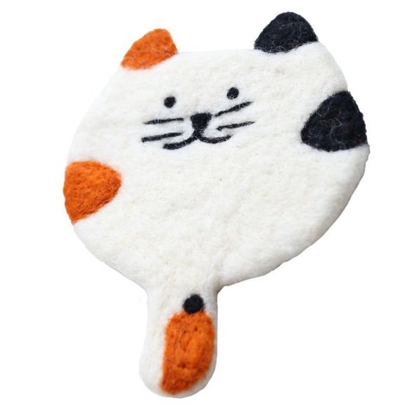 Heatproof Cats Themed Coasters Handmade From Felt Materials Ideal For Coffee Mugs Cups And Decorative Displays
