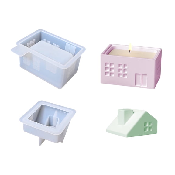 Heatproof Silicone Village House Mold Detailed Texture For DIY Resin Crafts Decors