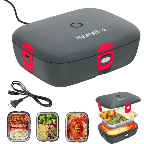 HeatsBox Style+ Electric Lunchbox 100W | App Control | 3.9 Cups Food Warmer for Adults | Leakproof Stainless Steel BPA-Free | Perfect for Office Meal Prep