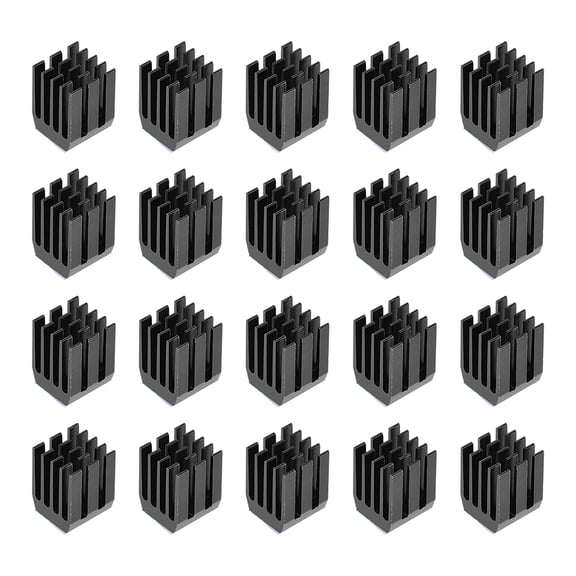 Heatsink with Thermal Conductive Adhesive Tape 9 x 9 x 12mm Black 20PCS