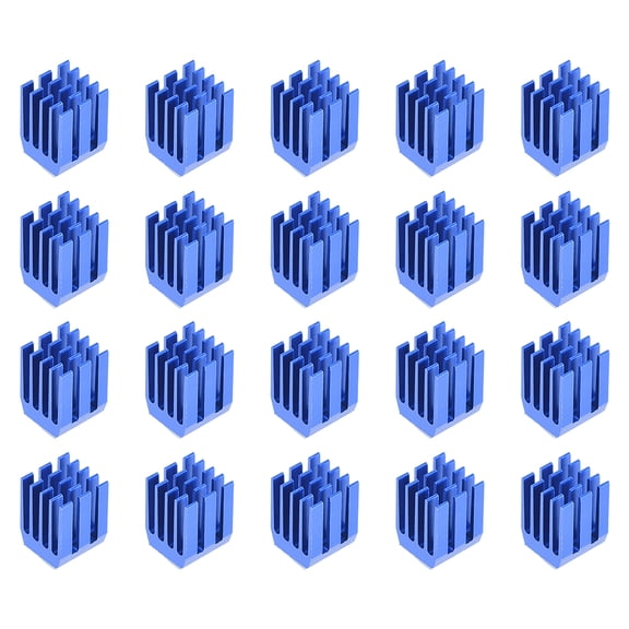 Heatsink with Thermal Conductive Adhesive Tape 9 x 9 x 12mm Blue 20PCS