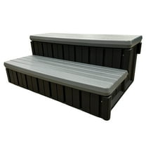 Heatwave Spa Step Polyethylene with Storage Slate Grey