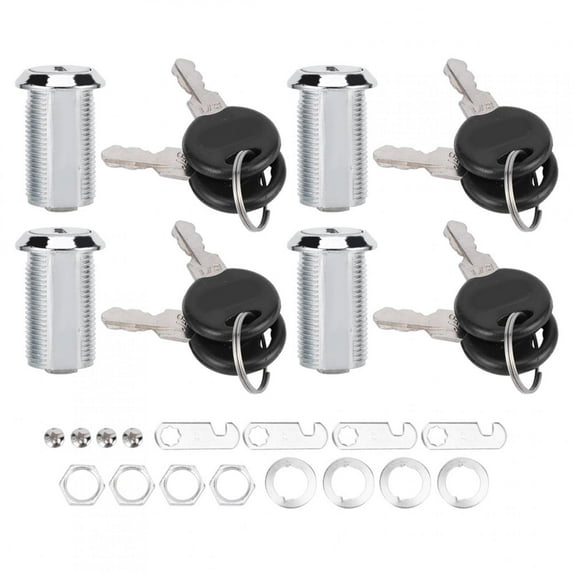 Heaveant Cam Lock, 4 Set Security Mailbox Lock Zinc Alloy File Cabinet Drawer Cupboard Safety Locks with Keys(103‑30)