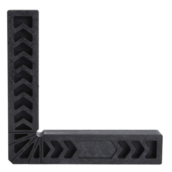 Heaveant Right Angle Fixer, Black Right Angle Locator Retainer L‑Shaped High Hardness Plastic Woodworking Ruler