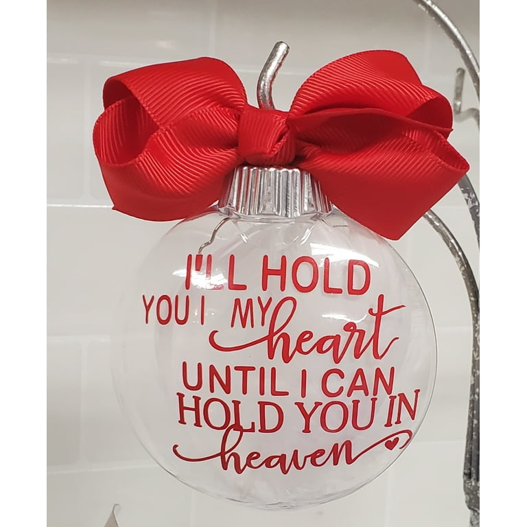 Heaven Angel Memorial Red Christmas Ornament Funeral Gift