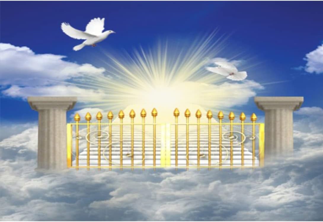 Heaven Boder Heaven Backdrop Gate of Heaven Paradise Gate Photography Background for ...