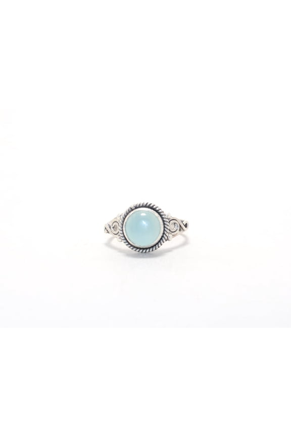 925 Sterling Silver Aqua Chalcedony Ring Cocktail Jewelry Silver Designer Ring For Women Gift Item