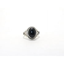 Heaven Crafts 925 Sterling Silver Chunky Black Onyx Cocktail Ring Bohemian Jewelry Ring For Women Gift Item