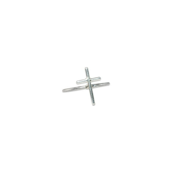 Heaven Crafts 925 Sterling Silver Cross Stacking Signet Ring Handmade Stackable Gift Item