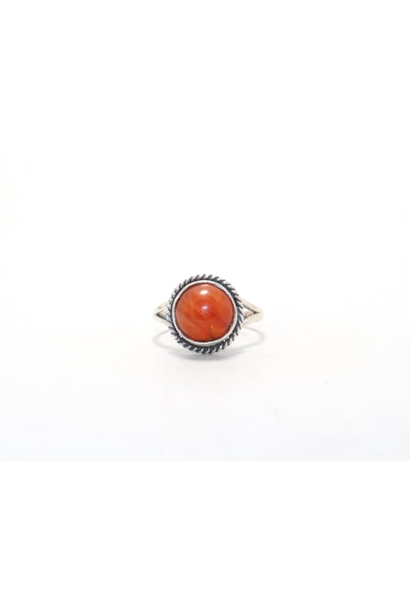 925 Sterling Silver Natural Carnelian Ring Orange Gemstone August Birthstone Handmade Jewelry Gift Item