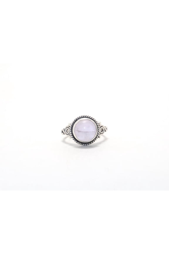 925 Sterling Silver Natural Rose Quartz Ring Pink Stone Handmade Bohemian Jewelry Gift For Her