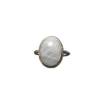 Heaven Crafts 925 Sterling Silver Oval Rainbow Moonstone Ring Handmade Women Ring Unique Gift Item