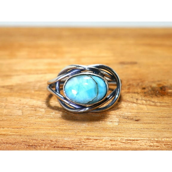 Heaven Crafts 925 Sterling Silver Oval Turquoise Ring Green Gemstone Bohemian Jewelry Statement Ring For Her