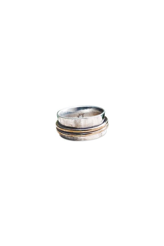 925 Sterling Silver Spinner Ring Handmade Rotating Spin Birthday Gift Item