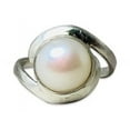thumbnail image 1 of Heaven Crafts 925 Sterling Silver White Pearl Gemstone Ring Best Friend Gift For Her & Him, 1 of 6