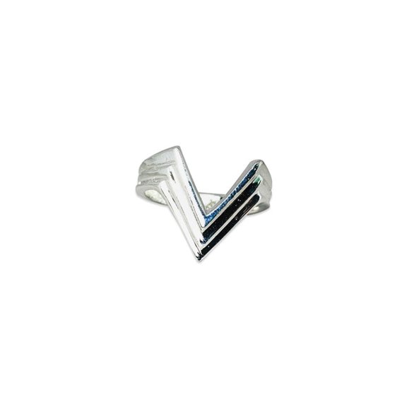 Heaven Crafts Chevron Ring 925 Sterling Silver Handmade Bohemian Statement Ring For Women