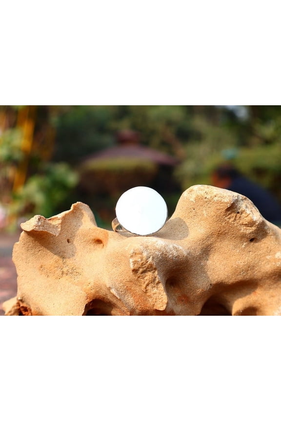 Dainty Circle Ring 925 Sterling Silver Chunky Design Handcrafted Gift Item Silver Jewelry