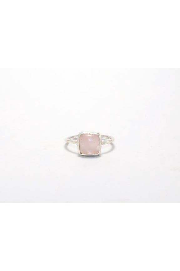 Dainty Rose Quartz Ring 925 Sterling Silver Everyday Wear Ring Boho Jewelry Perfect Gift For Her