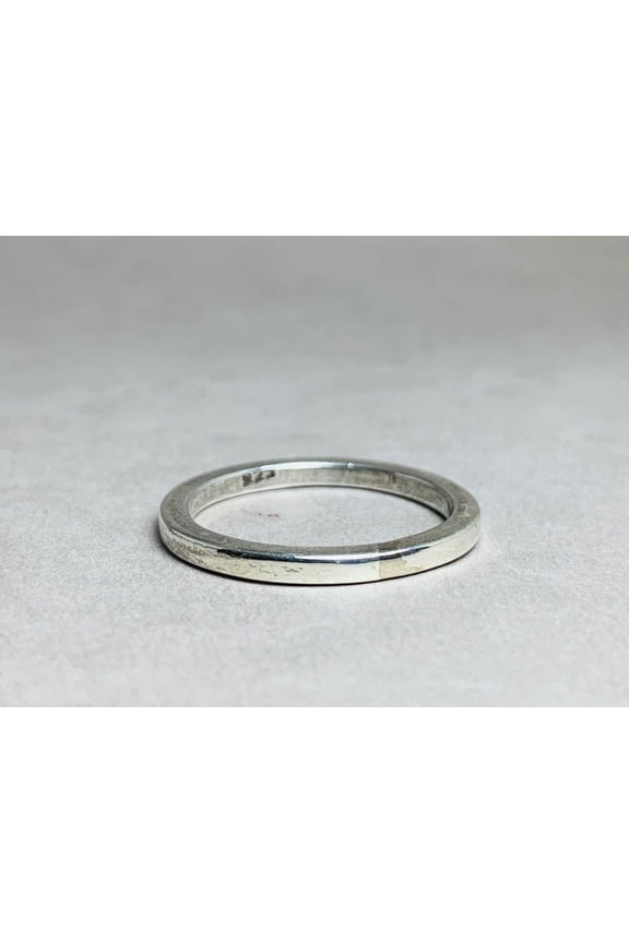 Flat Band Ring 925 Sterling Silver Unisex Thin Band Handmade Stackable Gift Item